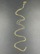 An 18ct , marked 750 fine yellow gold chain necklace (Approximate Total weight 2.8g