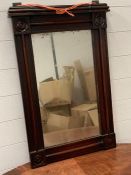 A regency mahogany pier mirror 74cm x 50cm