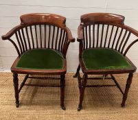 A pair of Edwardian tub chairs