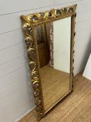 A mirror with gilt style surround, label reading 'Duchess of Sutherland Thatched House Richmond'