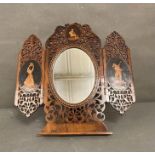 A Sorrento ware Tryptych mirror