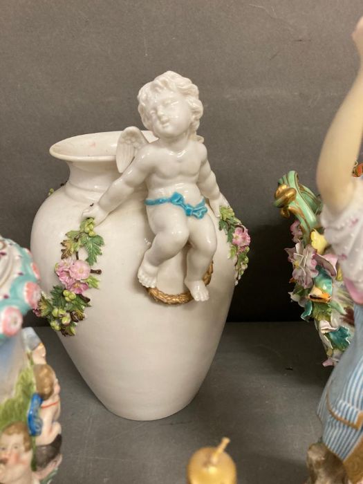 A large selection of 19th century German porcelain, various makers and styles. AF - Image 9 of 9