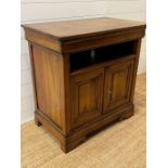 A side cabinet with sliding top and cupboard under (H84cm W85cm D50cm)