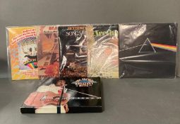 A set of five Lps to include Pink Floyd and a boxed Elvis Priestley greatest hits with the Elvis