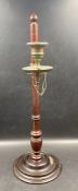 Mahogany Antique candle holder made from timber from HMS Britannia