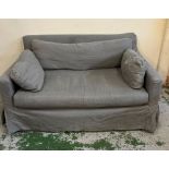 Two seater loose cover sofa (H81cm W150cm D96cm)