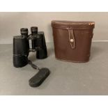 A pair of Leitz binoculars, cased