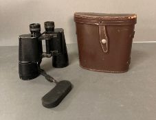 A pair of Leitz binoculars, cased