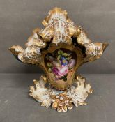 An 19th Century French hand painted floral vase