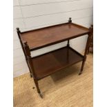 Two tier mahogany hostess trolly (H80cm W75cm D45cm)