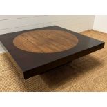 A contemporary coffee table with circular pattern to top (H30cm SQ100cm)
