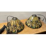 Two Tiffany style lamp shades, boxed