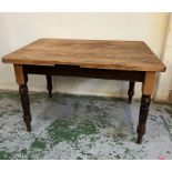 A planked top farm house table (H76cm W120cm D82cm)