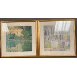 Two Gustav Klimt prints (Approximate 60cm x 60cm)