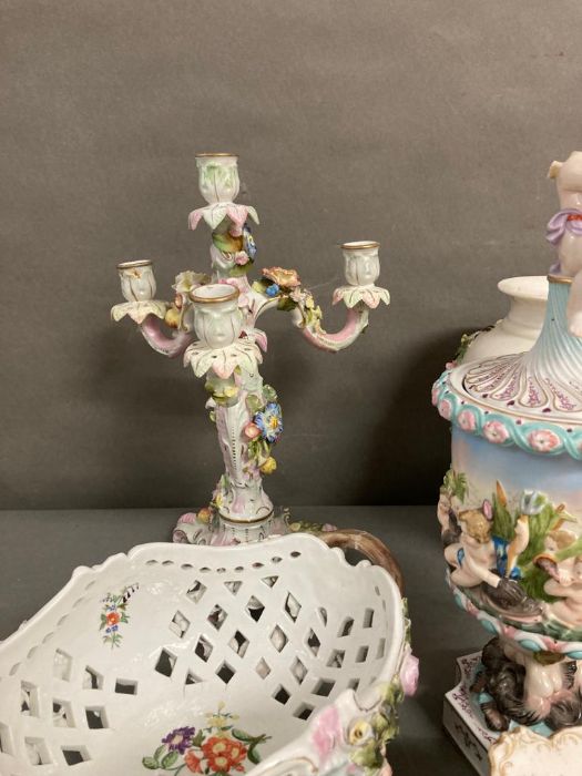 A large selection of 19th century German porcelain, various makers and styles. AF - Image 7 of 9