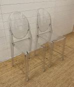 A pair of Phillipe Stark for Kartell Victoria Ghost chairs