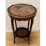 A French style occasional table with metal decoration to edges AF