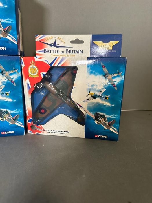 A selection of four Corgi Battle of Britain Diecast model aeroplanes - Image 3 of 4