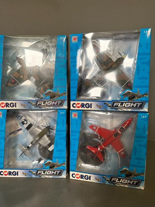 A selection of six Corgi Diecast model aeroplanes from the "Flight Collection" - Image 3 of 3