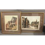 Two etching one of Gloucestershire and one of Wiltshire both signed James Priddey