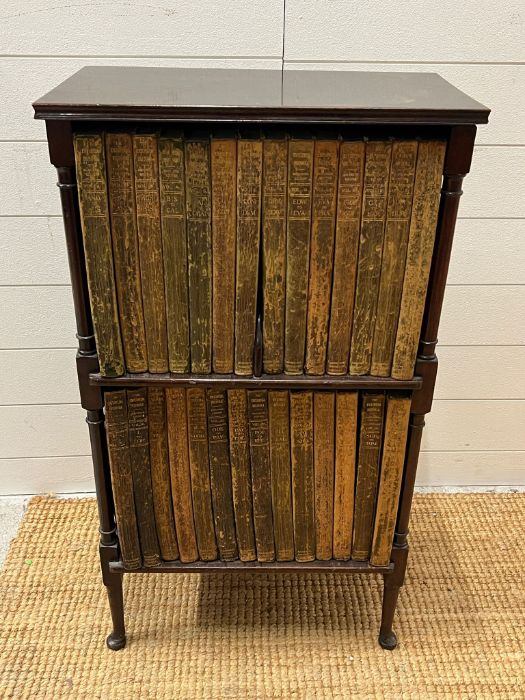 An Edwardian rosewood floor standing bookcase containing The Encyclopaedia Britamica books (H88cm - Image 2 of 8