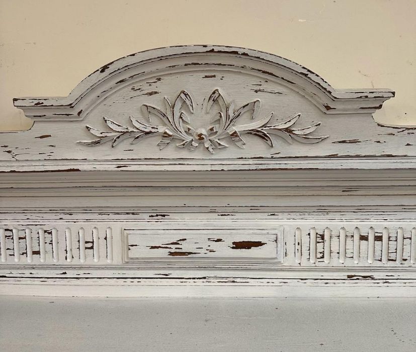A white painted marble topped French style buffet (H186cm W114cm D46cm) - Image 2 of 6