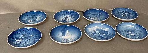 A selection of eight Bing and Grondahl mothers day plates 1979 - 1986