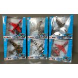 A selection of six Corgi Diecast model aeroplanes from the "Flight Collection"