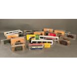 A selection of model railway engines and rolling stock