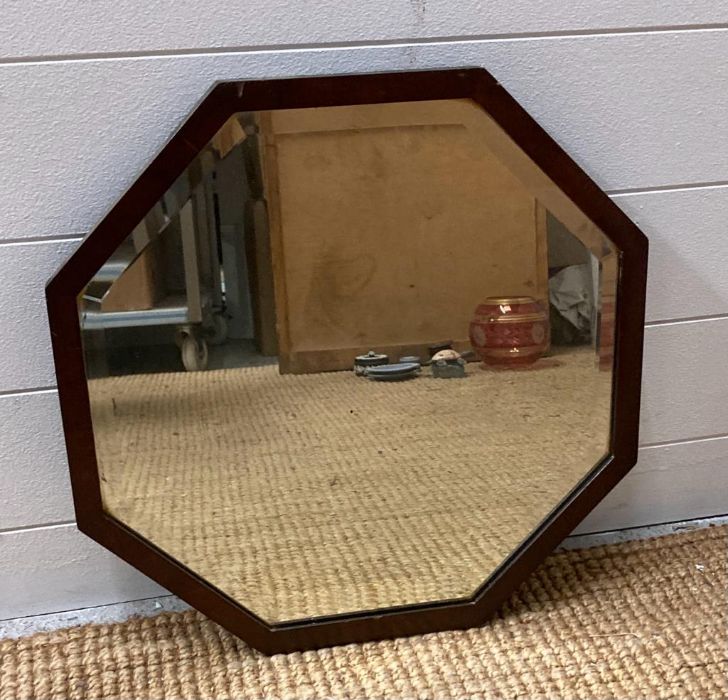 An oval mahogany dressing table mirror and an octagonal wall hanging wall mirror - Image 2 of 3