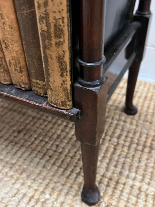 An Edwardian rosewood floor standing bookcase containing The Encyclopaedia Britamica books (H88cm - Image 6 of 8