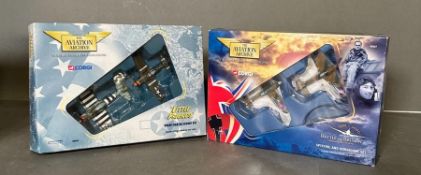 Four small Diecast Corgi model aeroplanes from the Aviator Archive collection