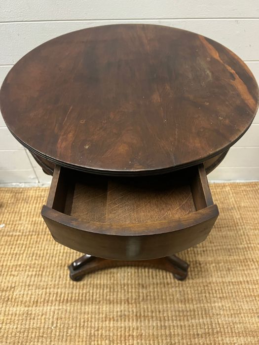 A mahogany side table with twisted centre spindles terminating on a circular platform surround by - Image 3 of 10