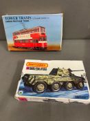 Two model kits: Matchbox SdKfz234/2Puma and Tower Trams