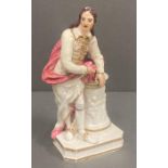 An early 19th Century Derby porcelain figure modelled as John Milton