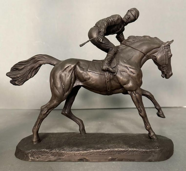 A statue of a horse titled "The Outside" for Heredities by David Gentry