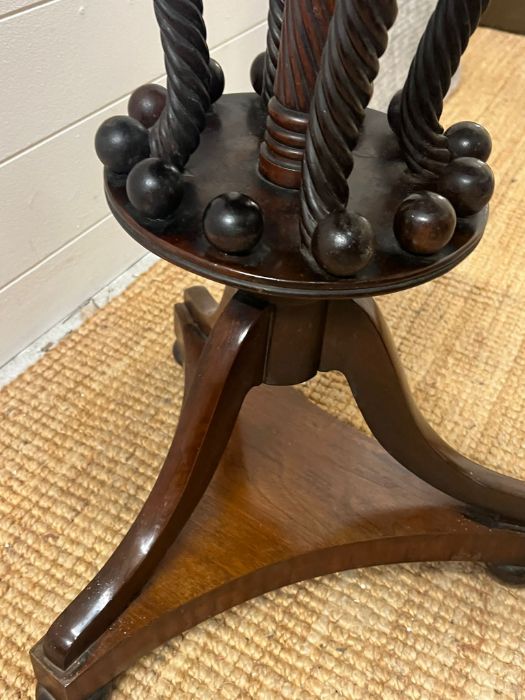 A mahogany side table with twisted centre spindles terminating on a circular platform surround by - Image 6 of 10