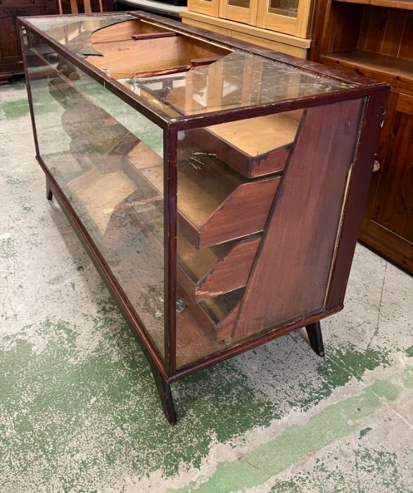 A Haberdashery counter with graduated drawers and glazed sides (the top has been smashed) (H90cm - Image 3 of 16
