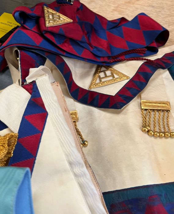 A selection of masonic medals, aprons and sashes - Image 2 of 3