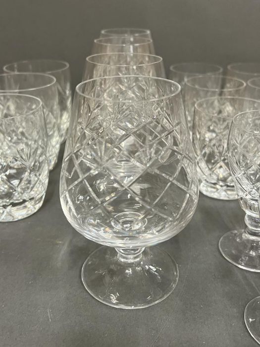 A selection of cut glass crystal glassware, Whitefriars "Garland" along with two musical - Image 2 of 5