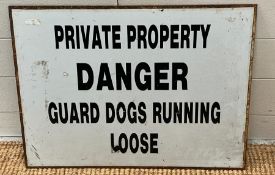 A metal original 80's "Private Property" sign 61cm x 48cm