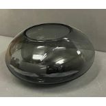 A smoked Art glass bowl (H20cm Dia31cm)