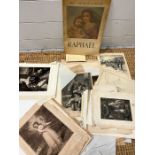 A large selection of etching and prints, various artists and ages
