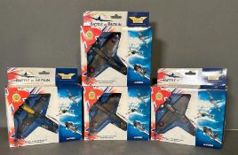 A selection of four Corgi Battle of Britain Diecast model aeroplanes