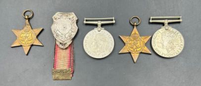 A small selection of WWII medals to include Defence, Great War 1939-45 Star and France and Germany