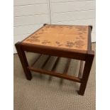 A tiled top side table (H35cm SQ45cm)