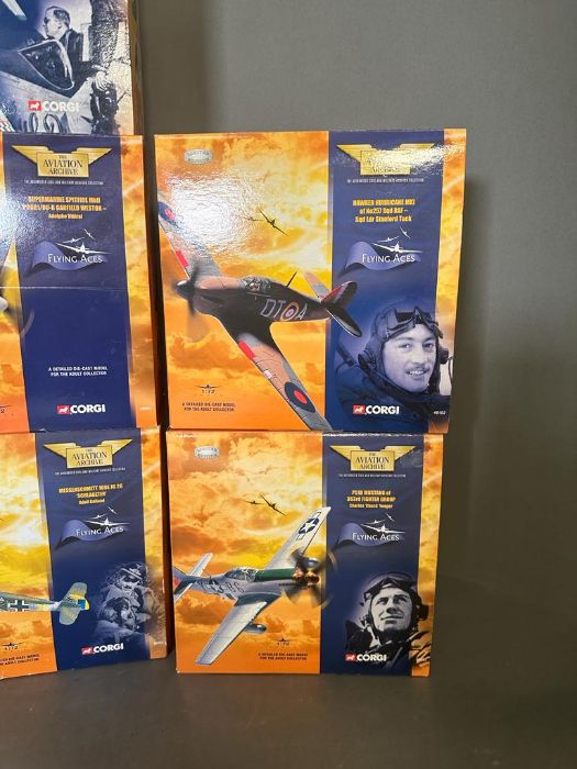 A selection of seven Diecast model aeroplanes from the Corgi Flying Aces collection, Boxed - Image 6 of 6