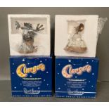 Two Robert Harrop Clangers Figurines: The Iron Chicken and The Hoot.