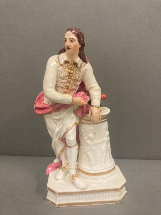 An early 19th Century Derby porcelain figure modelled as John Milton - Image 4 of 6