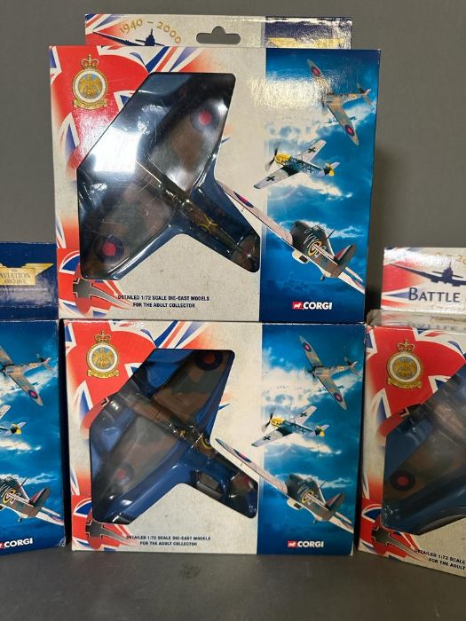 A selection of four Corgi Battle of Britain Diecast model aeroplanes - Image 2 of 4